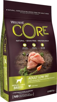 Hundfoder Adult Low Fat Turkey Medium/Large CORE (Storlek: 10 kg)