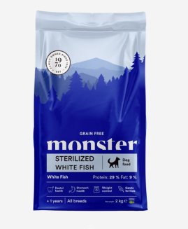 Hundfoder Grain Free White Fish Monster
