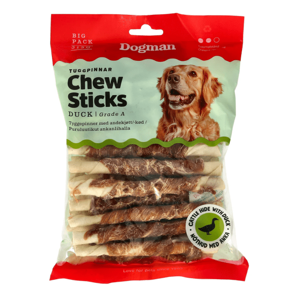 Tuggpinnar med anka 25 pack Dogman
