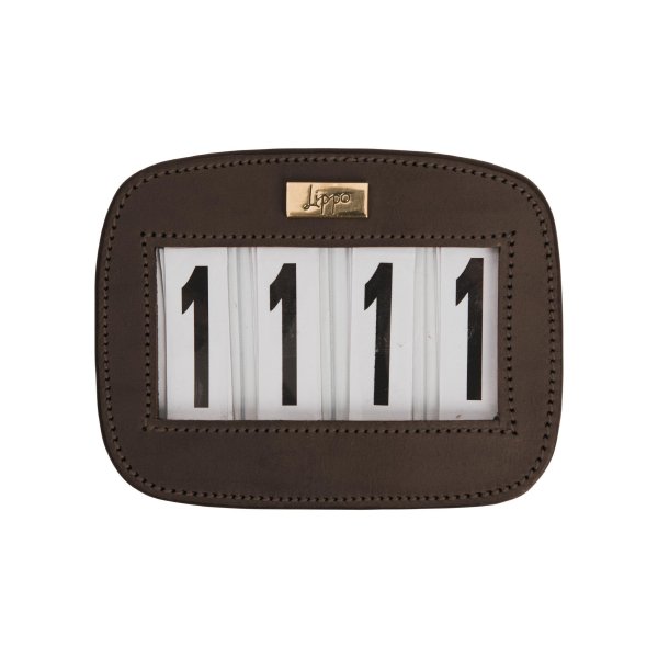 Nummerlapp Rektangulär 4 Siffror i Läder Lippo