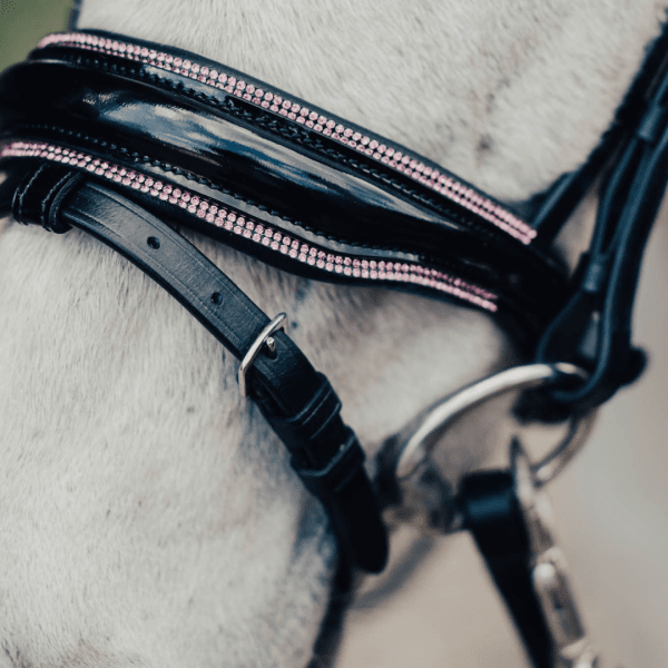 träns med rosa strass nosgrimma