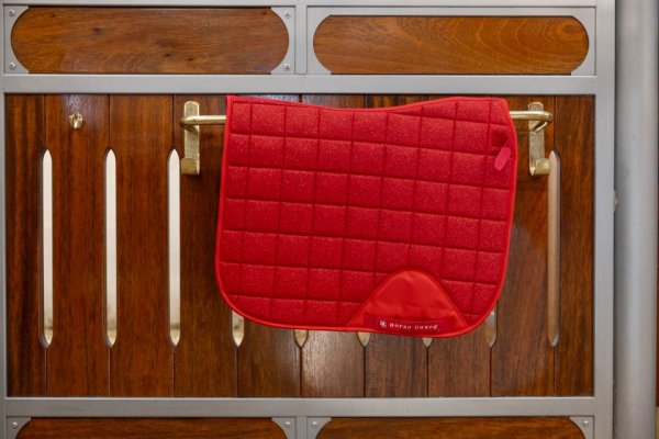 Dressyrschabrak Mesh Glitter Röd Horse Guard