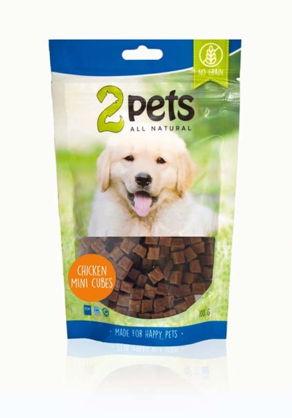 Hundgodis Mini Cubes 100 g 2Pets