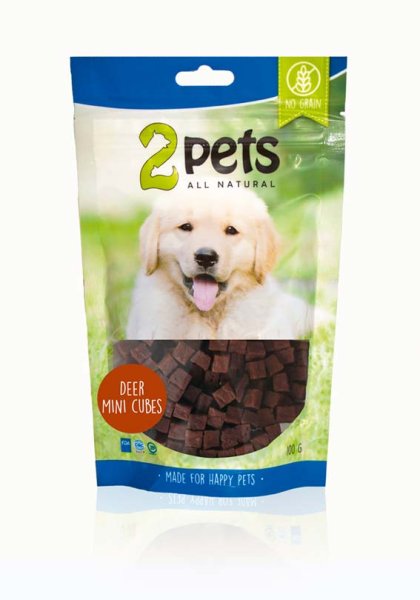 Hundgodis Mini Cubes 100 g 2Pets