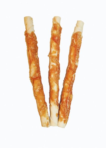 Hundtugg Tuggrulle m Kycklingfilé 17 cm 3-pack 2Pets