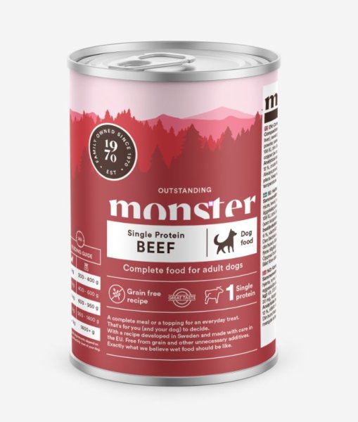 Hundfoder Burk 400g Monster