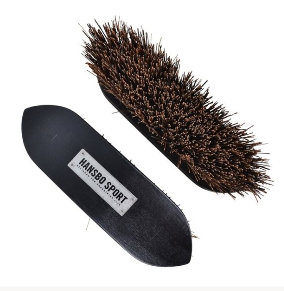 Ryktborste Svart Trä m. naturfiber HS