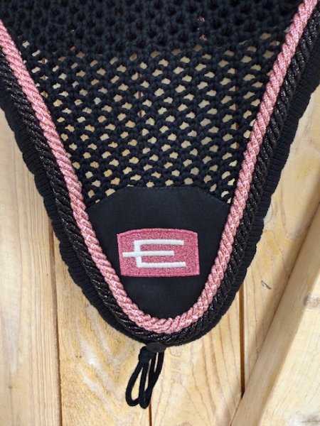 Flughuva E-Logga Black/Pink/White Glitter Loop Equiline 